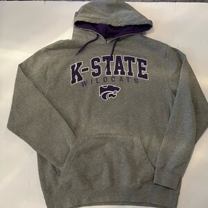 Kansas State Wildcats pullover hoodie by Colosseum, gray and purple colorway
